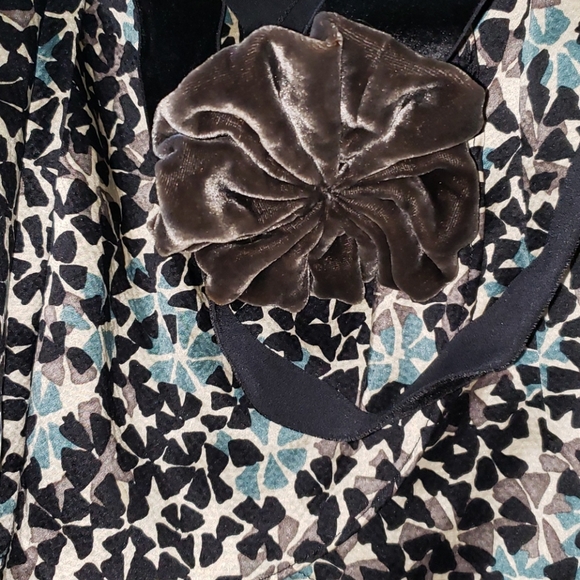 Nanette Lepore Sz 2 Silk Multi Blouse Velvet Rose - Picture 3 of 5